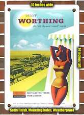 METAL SIGN - 1959 Sunny Worthing the All the Year Round Resort British Railways picture