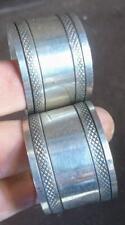 Old Vintage Pair of Two 2 Napkin Rings Ring Set picture