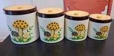 Vintage 1979 Sears Roebuck & Co. MERRY MUSHROOM 4 Piece Canister Set - JAPAN picture