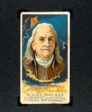 1888 BENJAMIN FRANKLIN N76 W. Duke Sons & Co Great Americans Tobacco Card SGC 2 picture