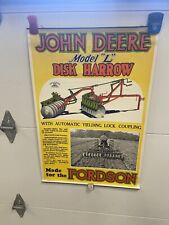 1927 John Deere Plow Co Moline IL Poster Sign Rare Grail Minty Wow picture