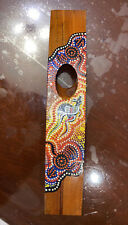 Valilo Australia Aboriginal Wood Wine Bottle Holder Hand Painted picture