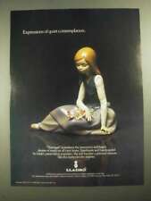 1987 Lladro Nostalgia Porcelain Sculpture Ad - Quiet Contemplation picture