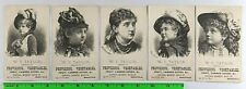 Vintage (Lot of 5) 1880s Victorian Actress Picture Grocery Trade Cards Wakefield picture