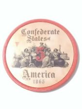CONFEDERATE STATES OF AMERICA $5.00 WOMEN LOGO POKER CHIP GREAT FOR COLLECTION picture