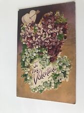 To My Valentine Flower Hearts Postcard Valentine's Day picture