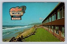 Lincoln City OR-Oregon, Sea Horse Motel, Advertising, Antique Vintage Postcard picture