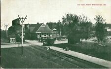 1910. BIG FOUR DEPOT. NORTH MANCHESTER, IND.  POSTCARD FF11 picture