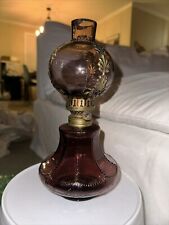Antique Miniature Oil Lamp Purple/Amethyst picture