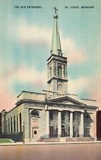 Postcard MO St Louis Missouri The Old Cathedral Linen Unposted Vintage PC H3648 picture