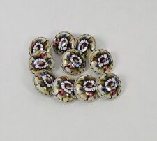 Russian Buttons Filigree w/ Enamel SET of 10 (#027) picture