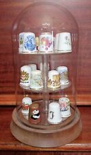 Vintage Sewing Thimbles Lot Of 18 English Bone China Panda Caverswall Worcester  picture