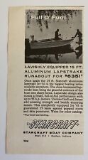 1961 Starcraft 15ft. Aluminum Boat Lapstrake Jet  55 h.p Motor Fish   Print Ad  picture