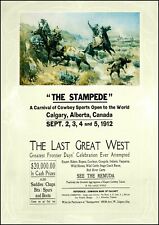 Vintage Canadian Calgary Alberta Stampede 1912 Poster picture