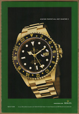 2005 Rolex GMT-Master II Watch Vintage Print Ad Oyster Perpetual Black and Gold picture