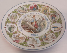 Vintage Beatrix Potter Nursery Ware by Wedgewood Birthday Plate 1989 - NOS picture