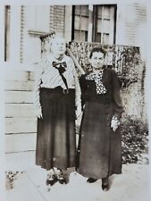 Edwardian Era Snapshot 2 Women By Stairs Antique Photograph Denver Colorado  picture