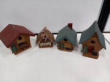 4pc Set of Assorted Wooden Handmade Birdhouses picture
