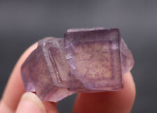 17g Rare Transparent Purple Cube Fluorite Mineral Crystal Specimen/China picture