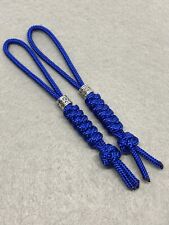 325 Paracord Knife Lanyard Shorties 2pk, Electric Blue Snake Knot With  Bead picture
