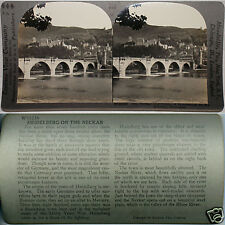 Keystone Stereoview Bridge & Castle, Heidelberg, Germany From 600/1200 Set #336 picture