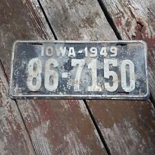 1949 Iowa License Plate - 