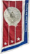 Reagan Inauguration Banner Flag 46x96 America A Great New Beginning 1981 picture