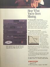 Proton Stereo Components DPD Compton CA Vintage Print Ad 1986 **See Descr picture