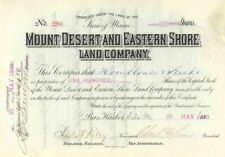 Mount Desert and Eastern Shore Land Co. - Maine Land Stock Certificate - General picture
