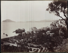 Michele Amodio, Italy, Pozzuoli, Panorama, Vintage Albumin Print Vintage Album picture
