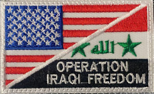 OPERATION IRAQI FREEDOM OIF USA/IRAQ FLAG PATCH Hook and Loop picture