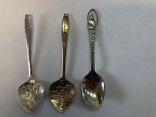 3 vintage collectible spoons: Valentine’s Day 1977 and 1978, + Ohio Cardinal picture