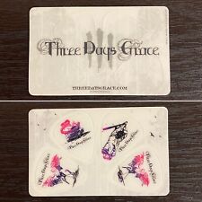 Three Days Grace Guitar Pick Card Set of 4 Picks Breaking Benjamin Papa Roach picture