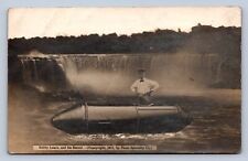 J96/ Niagara Falls New York RPPC Postcard c1910 Bobby Leach Stunt Barrel 253 picture