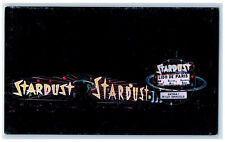 c1960's Stardust Hotel at Night Las Vegas Nevada NV Vintage Unposted Postcard picture