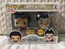 Funko Pop One Piece Luffy & Foxy Hot Topic Exclusive 2 Pack Chase In Hand picture
