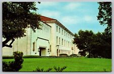 University Of Texas Campus Law School Building Streetview Chrome Postcard picture
