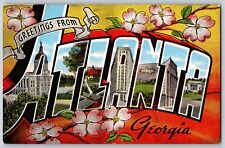 Atlanta, Georgia GA - Greetings - Beautiful Land In Georgia - Vintage Postcard picture