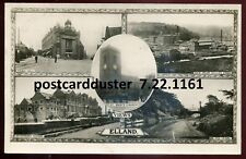 ENGLAND Elland 1910s Multiview Town Hall Factory. Real Photo Postcard picture