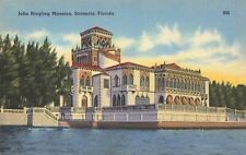 Sarasota FL Florida, Famous John Ringling Mansion House, Vintage Postcard picture
