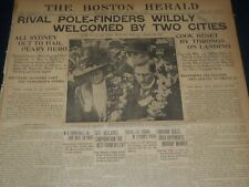 1909 SEPTEMBER 22 THE BOSTON HERALD - RIVAL POLE FINDERS WELCOMED - BH 177 picture