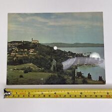 RARE 1963 Playable Postcard 45rpm Record Soviet Lake Balaton, Tihany, Hungary picture