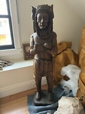 66-inch Tall Antique Cigar Store Wooden Indian Native American - Americana picture