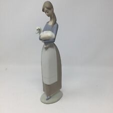 Lladro #4505 Lady With Lamb.  No Box. Approximately 10.5”. Matte Finish picture