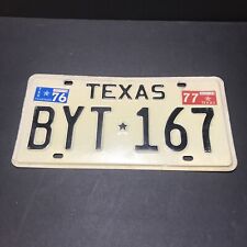 Vintage 1976/77  Texas License Plate BYT167 picture