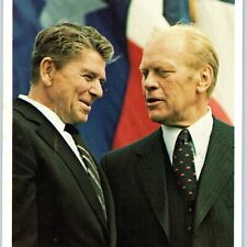 c1980s Grand Rapids MI President Reagan & Gerald Ford Photo Card Ford Museum C44 picture