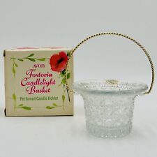 Avon Fostoria Candlelight Basket 3” Ex Condition In Original Box picture