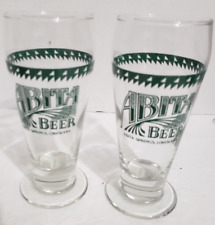 Lot of 2 Abita Brewing Co. Abita Springs Louisiana Footed Pilsner Beer Glasses picture