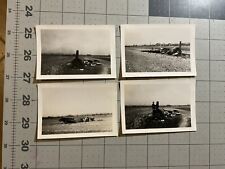 Lot Of 4 Vintage Snapshot Photos, Wreckeage, Shot Down Plane, WW2 Europe picture