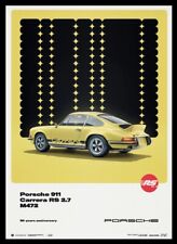 1973 PORSCHE 911 Carrera RS 2.7 Yellow 50th Anniversary Ltd Ed 200 Poster picture